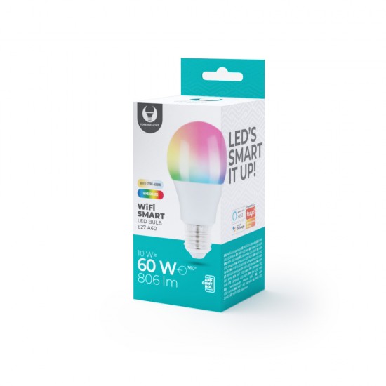 Bulb LED SMART E27 A60 10W RGB+CCT+DIM Tuya 806lm 230V Forever Light