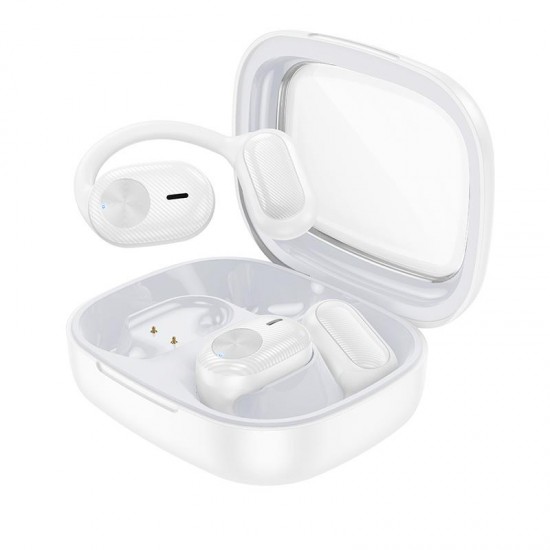 Borofone BW42 In-ear Bluetooth Handsfree Ακουστικά με Θήκη Φόρτισης Λευκά