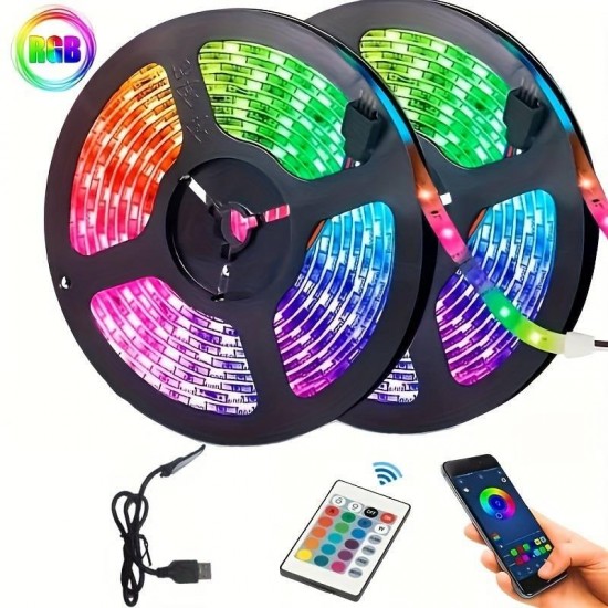 ταινία LED με 5050 RGB Αλλαγή χρώματος με συγχρονισμό μουσικής και Τηλεχειριστήριο 3m