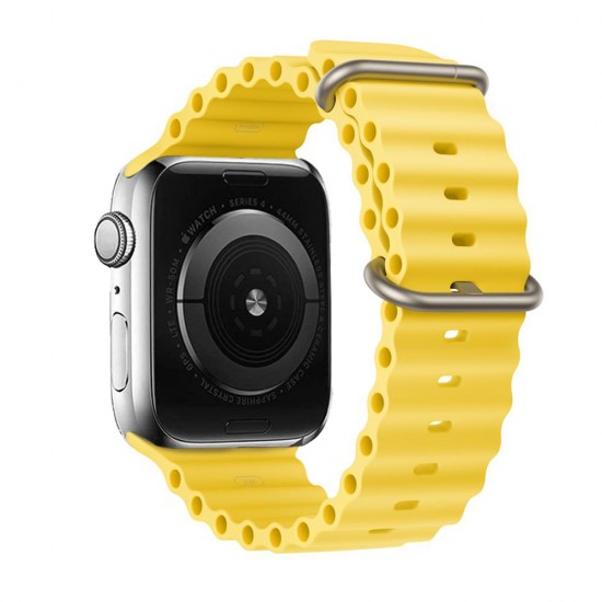 Silicone loop for Apple Watch 42/44/45/49 design 1 yellow